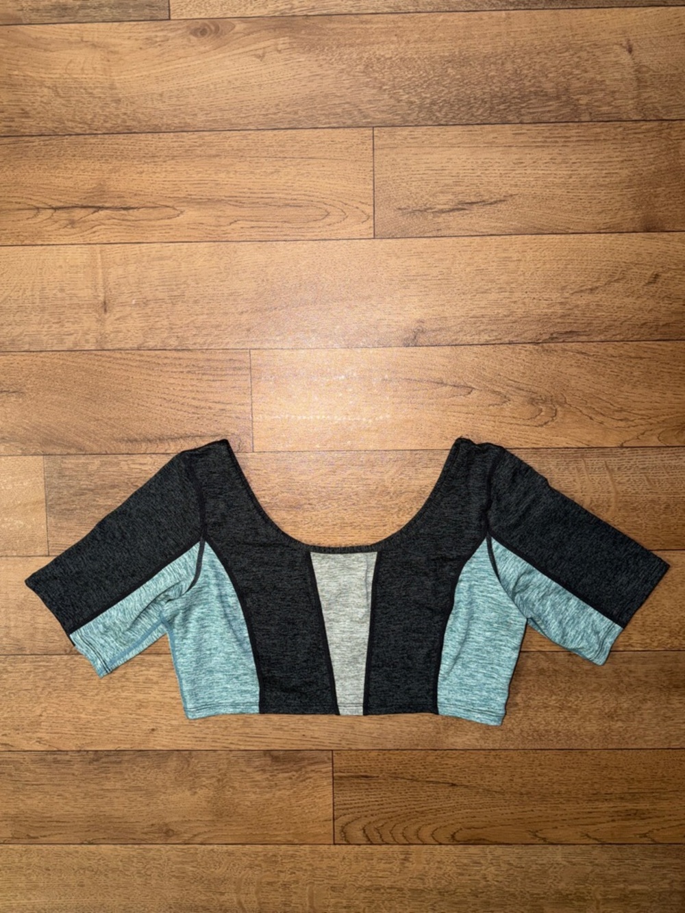 Free People Movement Size Medium Crop Top Colorblock Heather Workout Fitness M